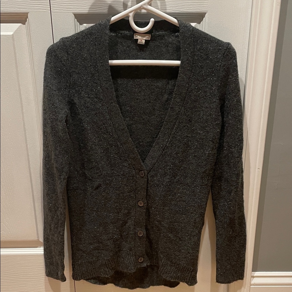 GAP Women's Dark Gray Knit Cardigan
